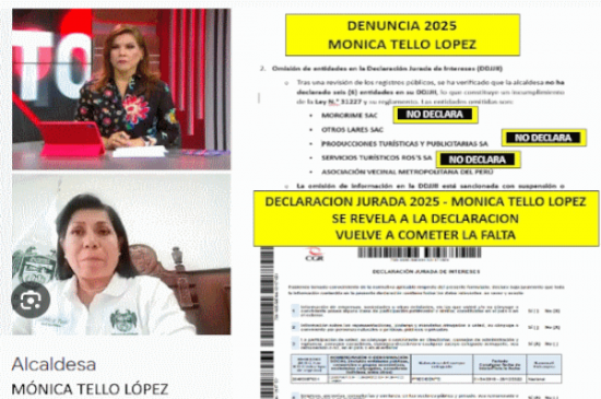 Alcaldesa habría omitido empresas y organismos en su declaración jurada